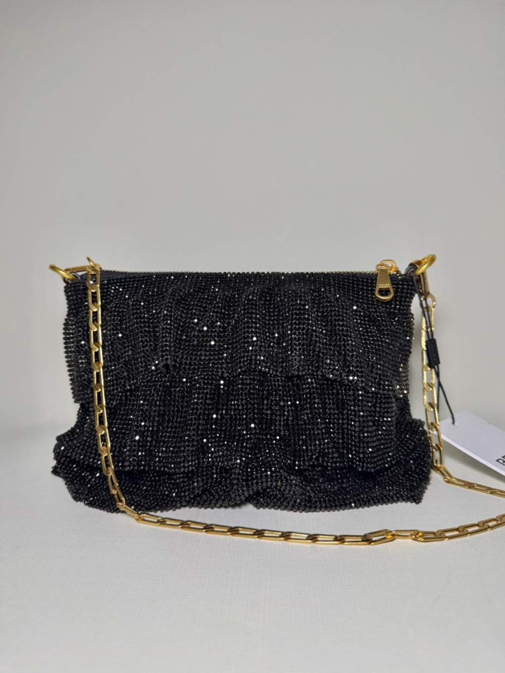 REISS
Crystal-Embellished Mesh Shoulder Bag